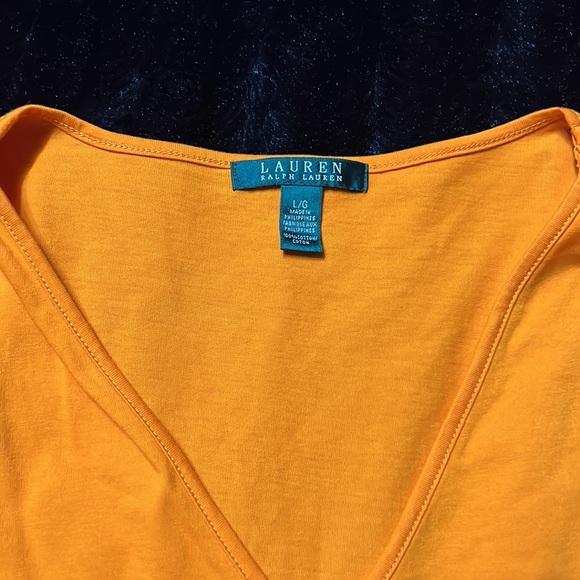 Ralph Lauren 100% Cotton Orange top - Picture 2 of 5